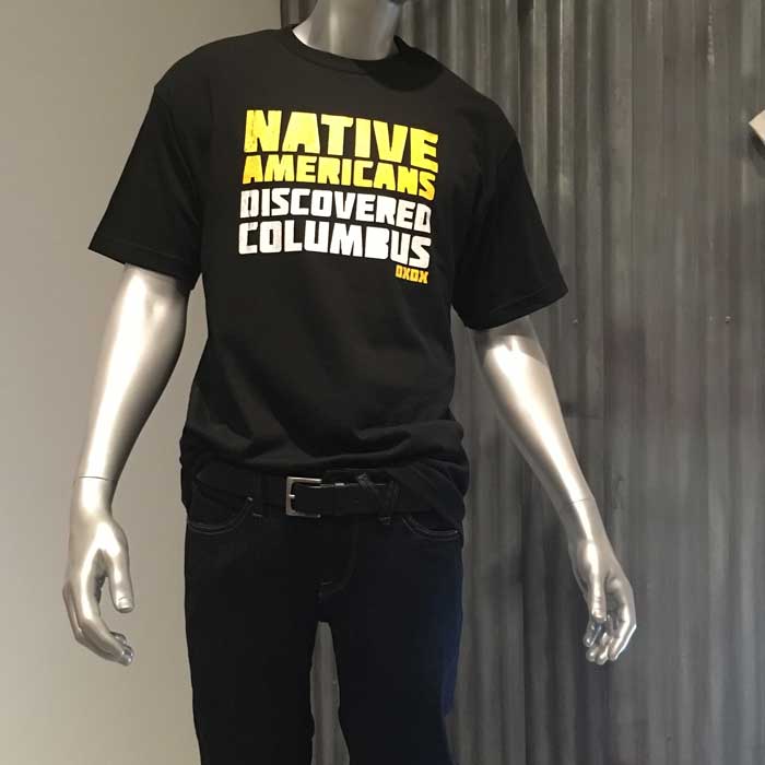 Jared Yazzie "Native Americans Discovered Columbus" Cotton